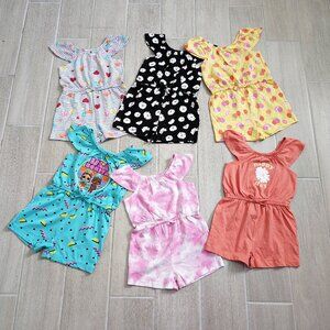Girls Summer Pull-on Rompers NWOT Sizes 2T to 7/8 Pick any 2 Super cute prints